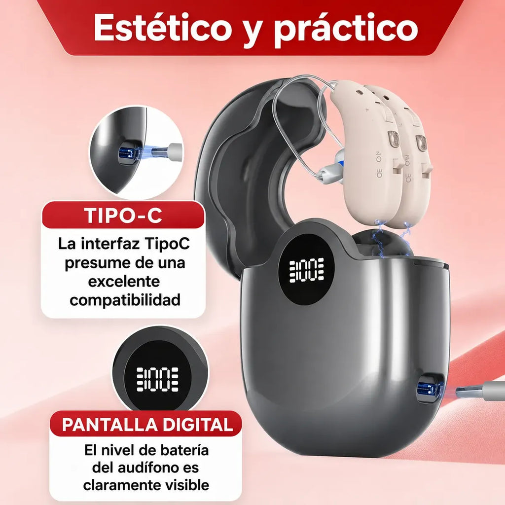 Aparato auditivo Bte (16 Canales) recargables