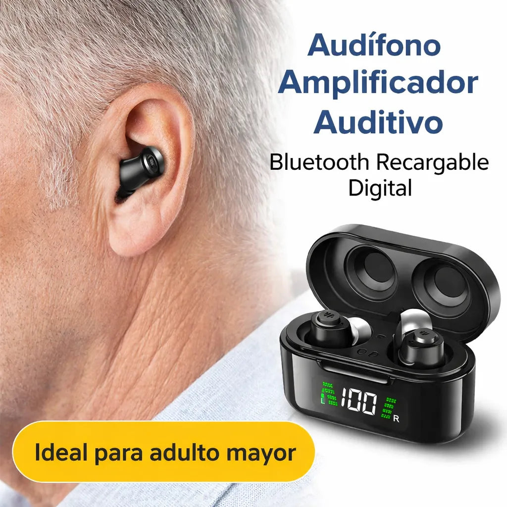 Audífono  Auditivo Sordera Con Estuche Digital