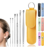 Kit De Limpieza Para Oído En Funda 6 Piezas Acero Inoxidable