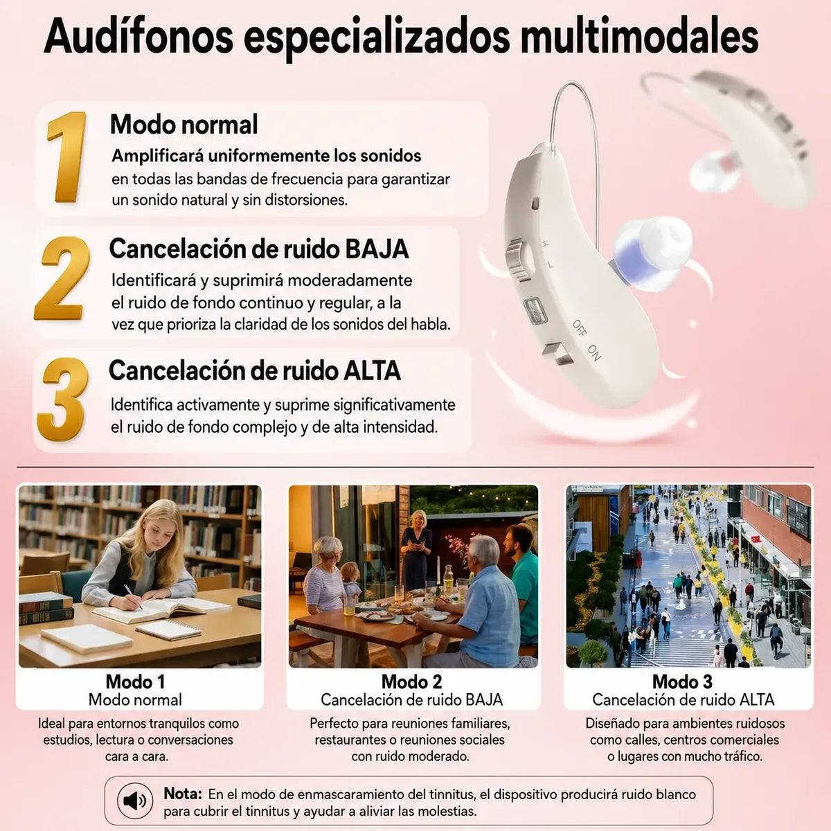 Aparato auditivo Bte (16 Canales) recargables