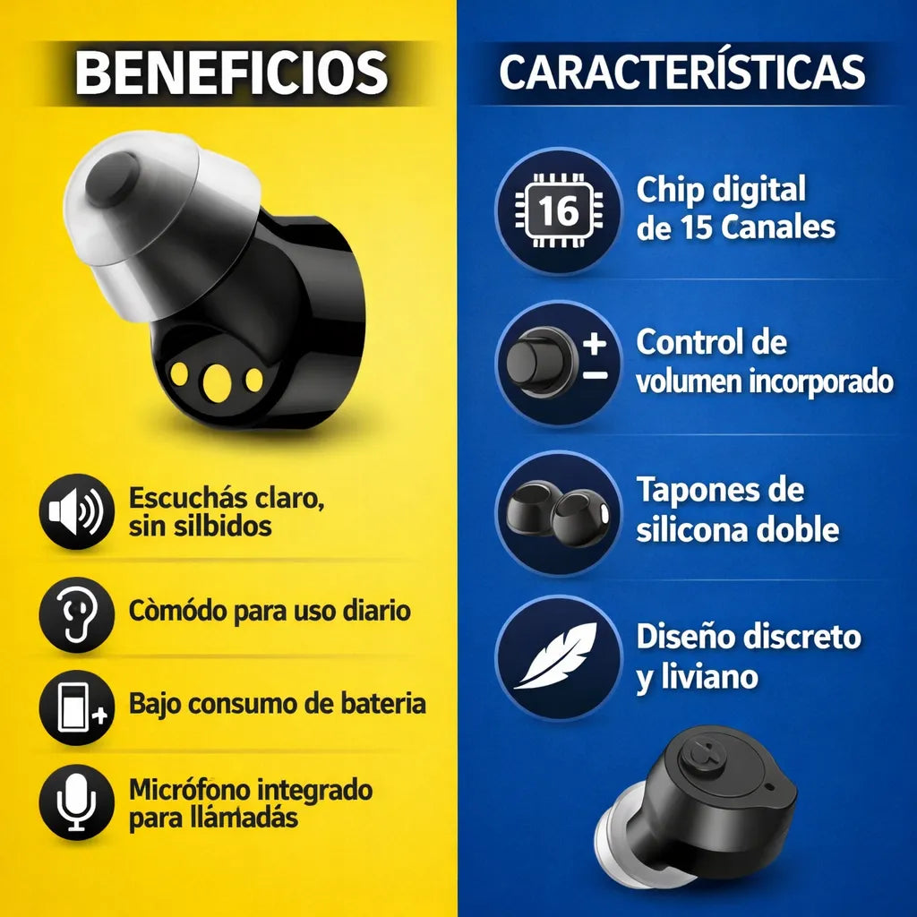 Audífono  Auditivo Sordera Con Estuche Digital