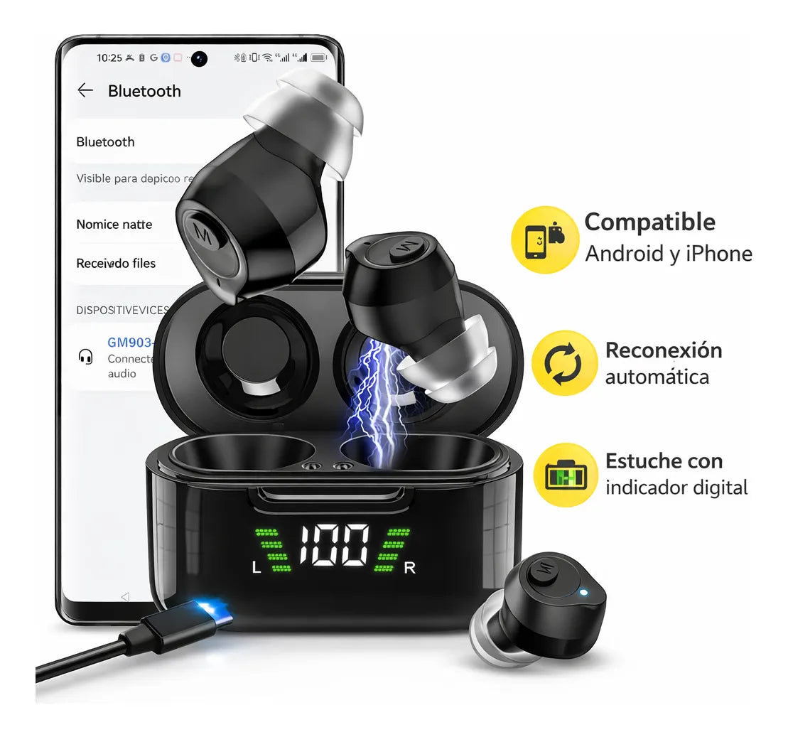 Audífono  Auditivo Sordera Con Estuche Digital