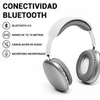 Auriculares P9 PRO MAX Inalámbricos Bluetooth 5.0 Cancelación de Ruido, Micrófono Integrado, Ranura para microSD, Batería Recargable y Vincha Acolchonada